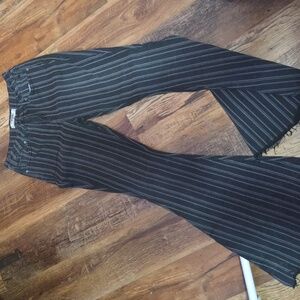 Black and White Striped Flare Pants Minor Imperfection (See Pic)